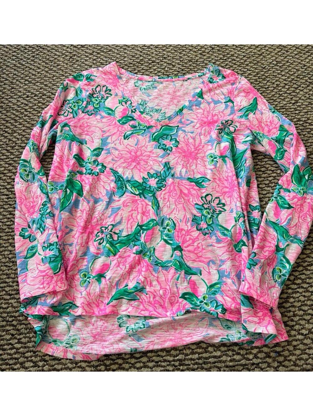 Lilly Pulitzer Long Sleeve Try Your Zest Size L